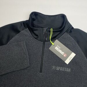 NEW Craft Spartan Race 1/4 Zip Men's Large Long Sleeve CrossFit Workout Gym Gray